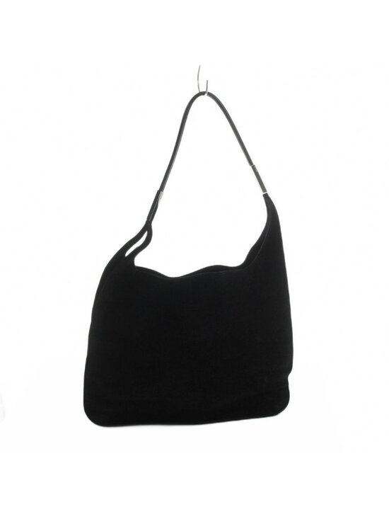 Gucci Handbags - Gucci Shoulder Handbag Suede Logo Black